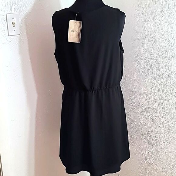 Lily Rose Black Sleeveless Dress with Buckle, Size XXL, NWT - Picture 4 of 7